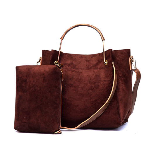 Etude Handbag (2 Piece) – Brown (Suede)